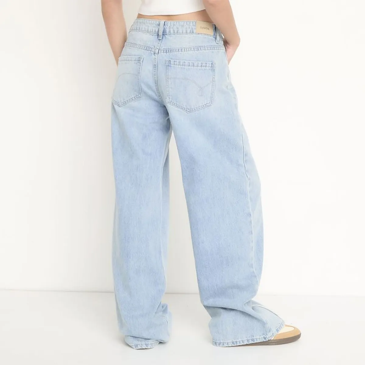 SYBILLA - Jean Wide Leg Tiro Medio Mujer Sybilla