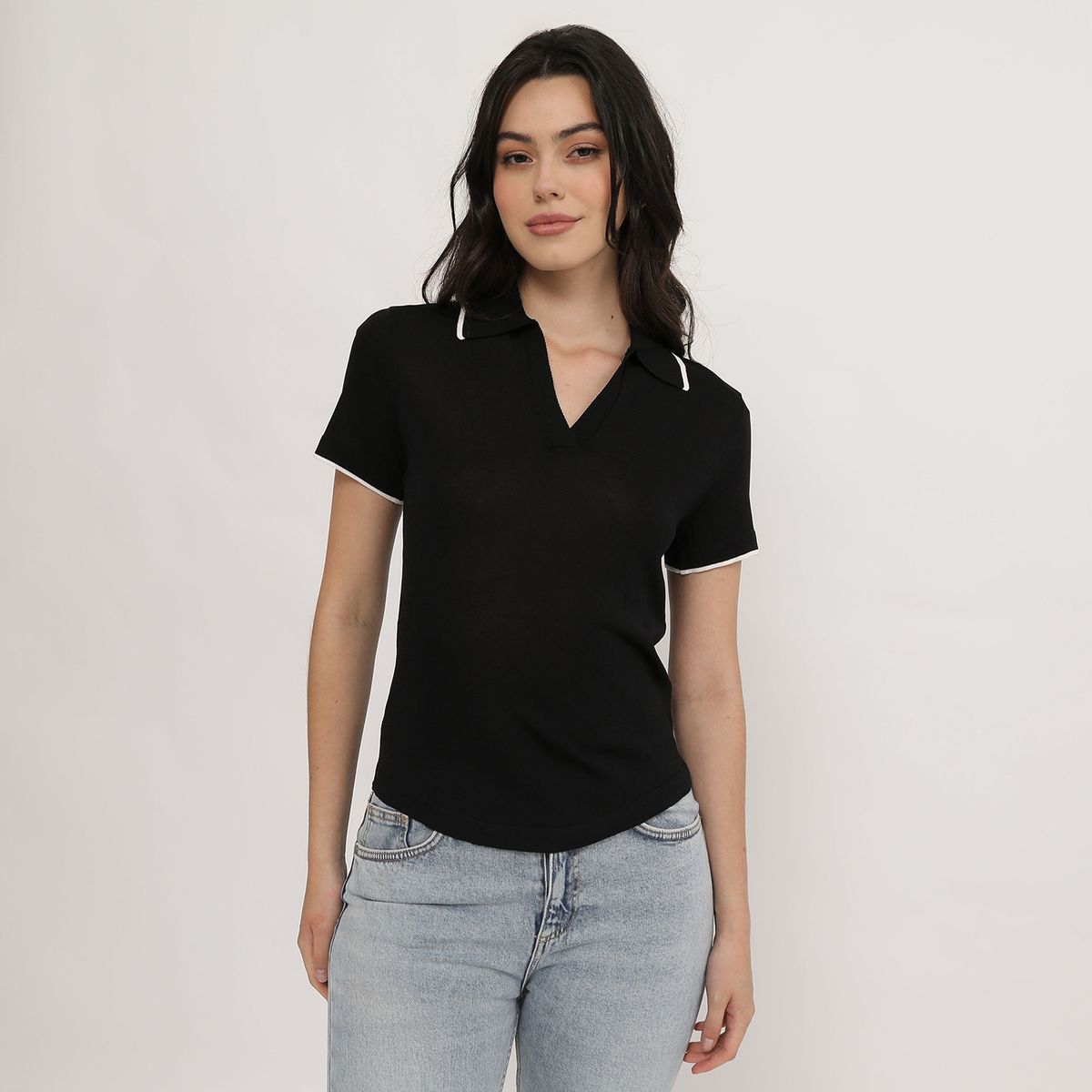 BASEMENT - Chompa Manga Corta Mujer Basement