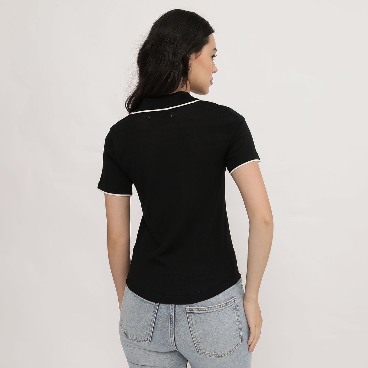 BASEMENT - Chompa Manga Corta Mujer Basement