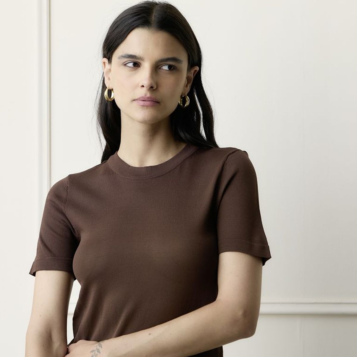 BASEMENT - Chompa Manga Corta Mujer Basement