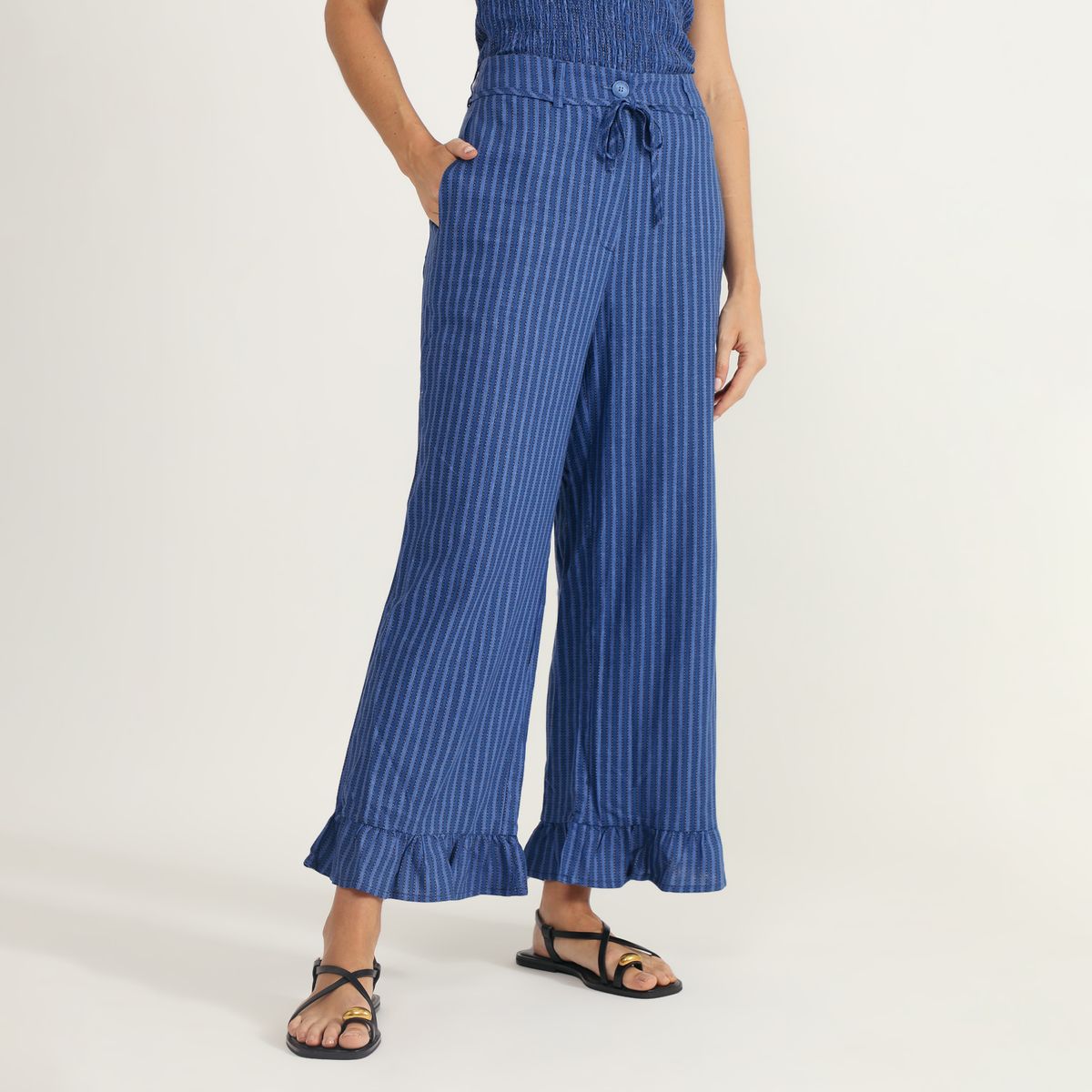 BASEMENT - Pantalón Fluido Mujer Basement