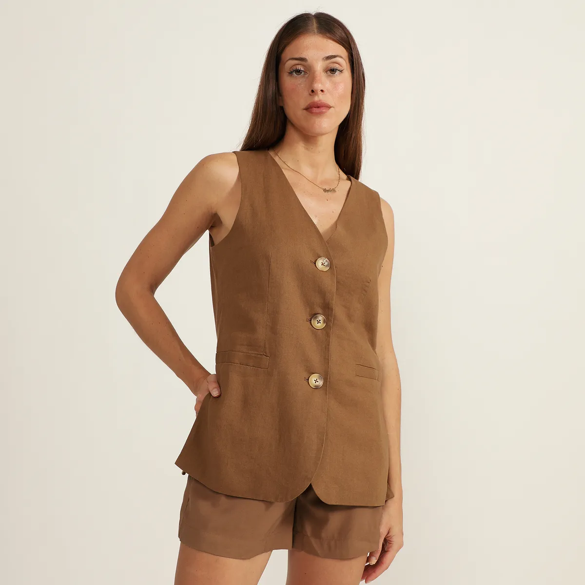 ELLE - Blusa Sin Mangas Mujer Elle