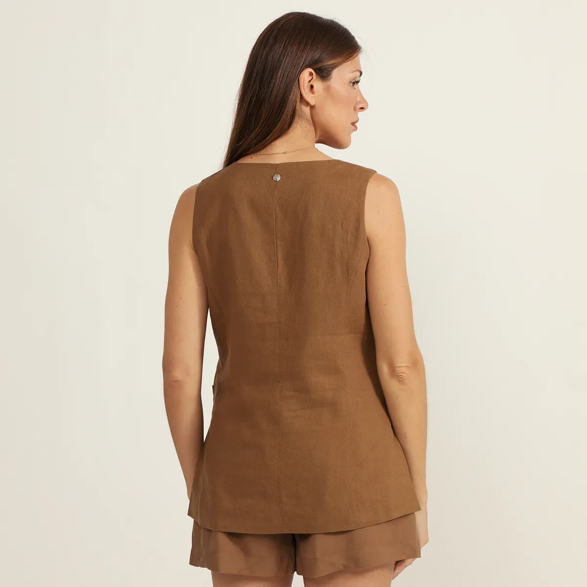 ELLE - Blusa Sin Mangas Mujer Elle