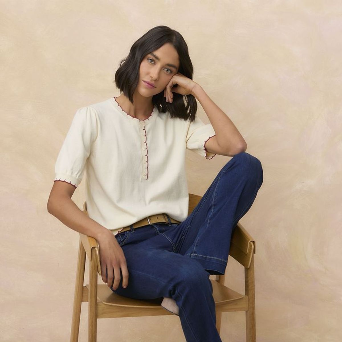 ELLE - Chompa Manga Larga Mujer Elle