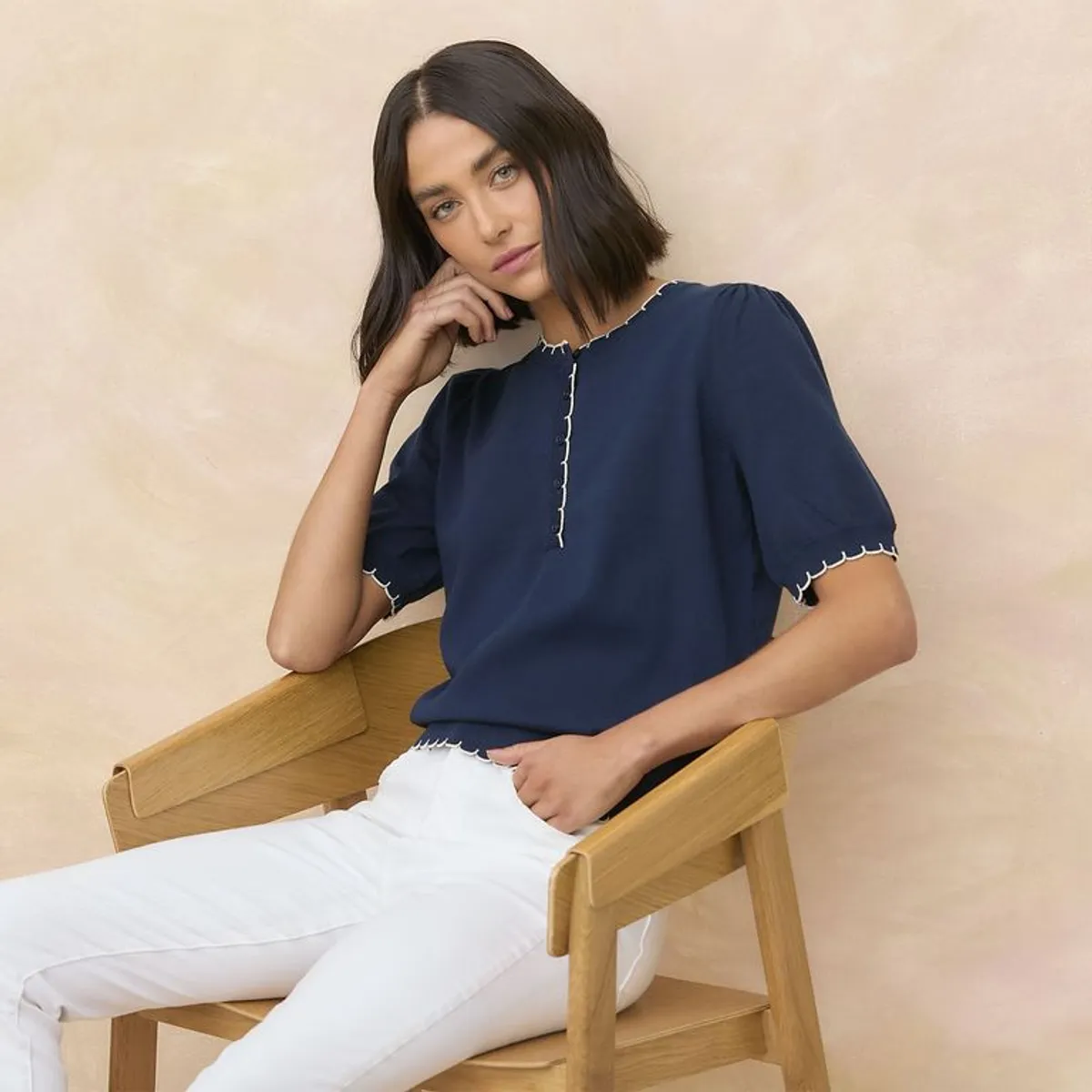 ELLE - Chompa Manga Larga Mujer Elle