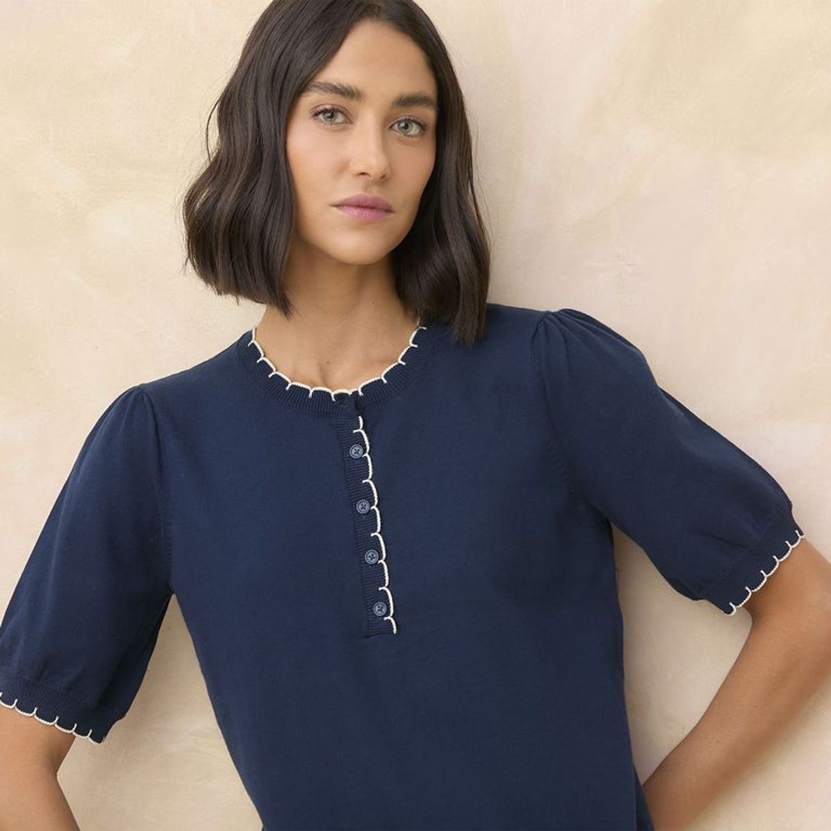 ELLE - Chompa Manga Larga Mujer Elle