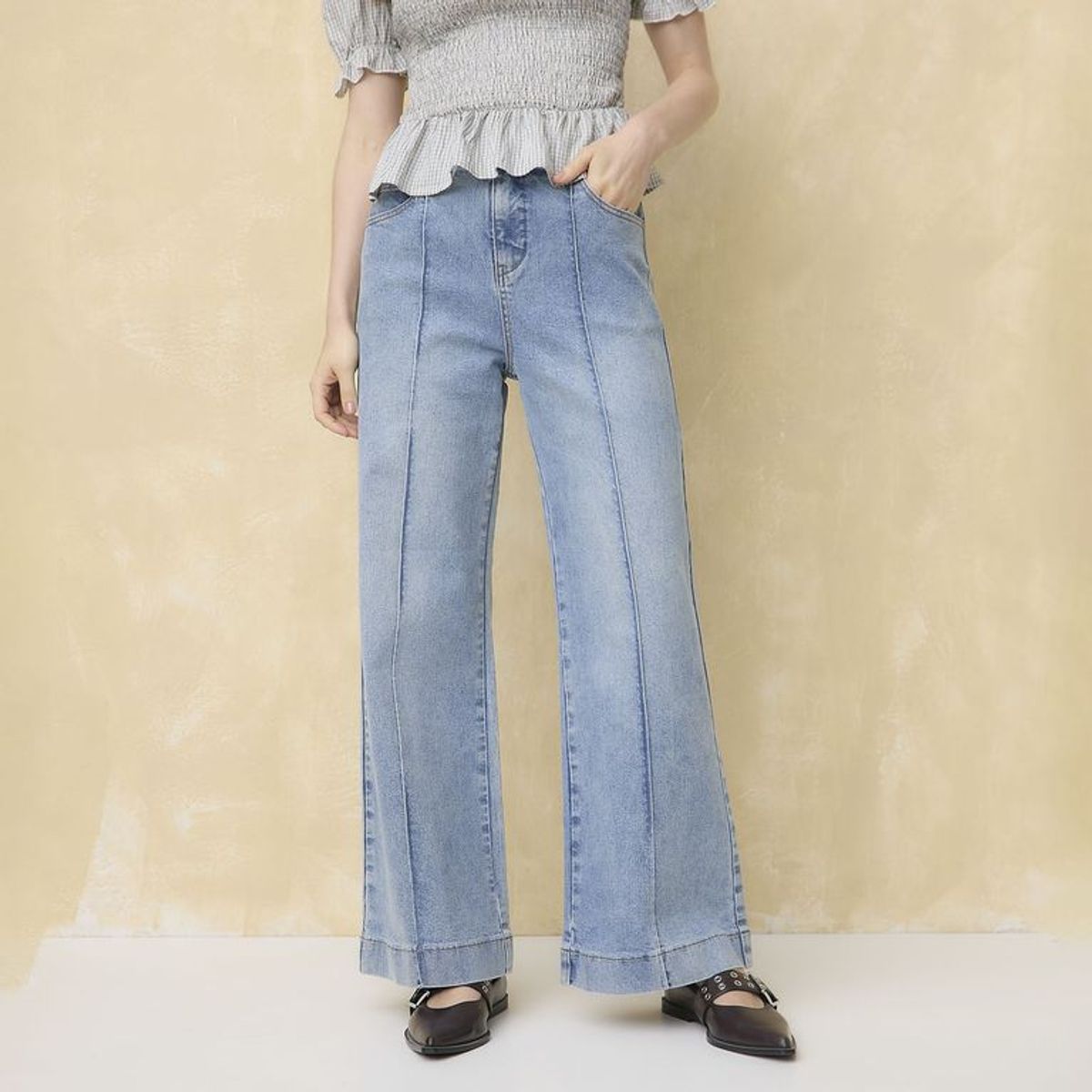 UNIVERSITY CLUB - Jean Wide Leg Tiro Alto Mujer University Club