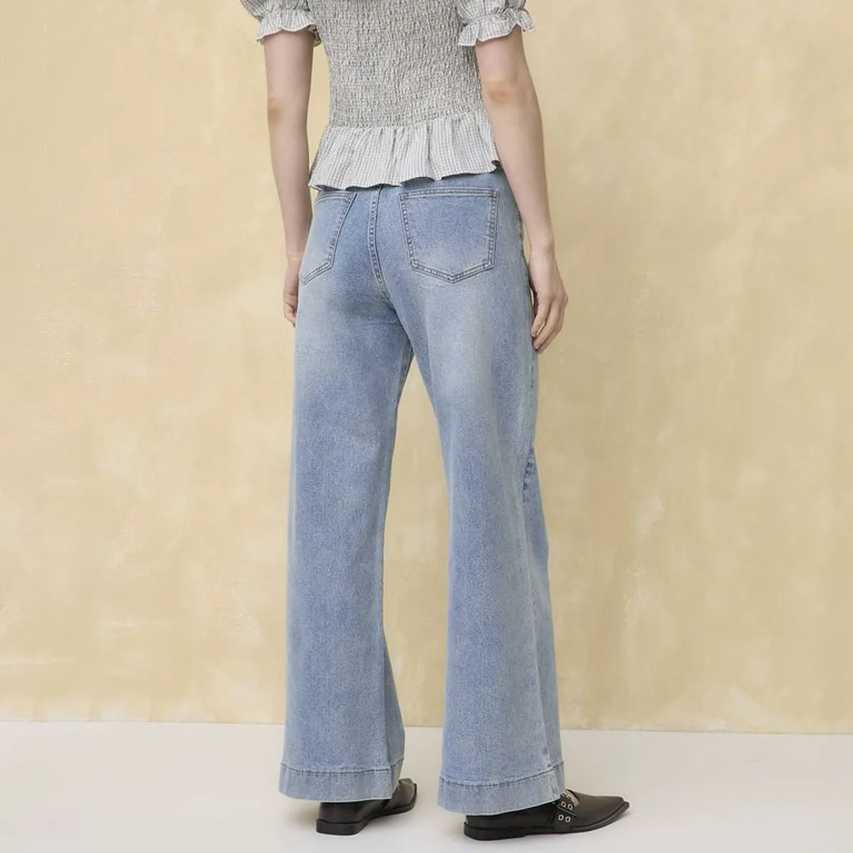 UNIVERSITY CLUB - Jean Wide Leg Tiro Alto Mujer University Club