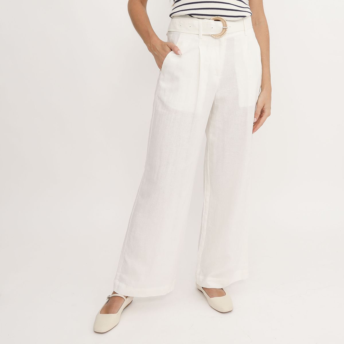 ELLE - Pantalón Fluido Mujer Elle