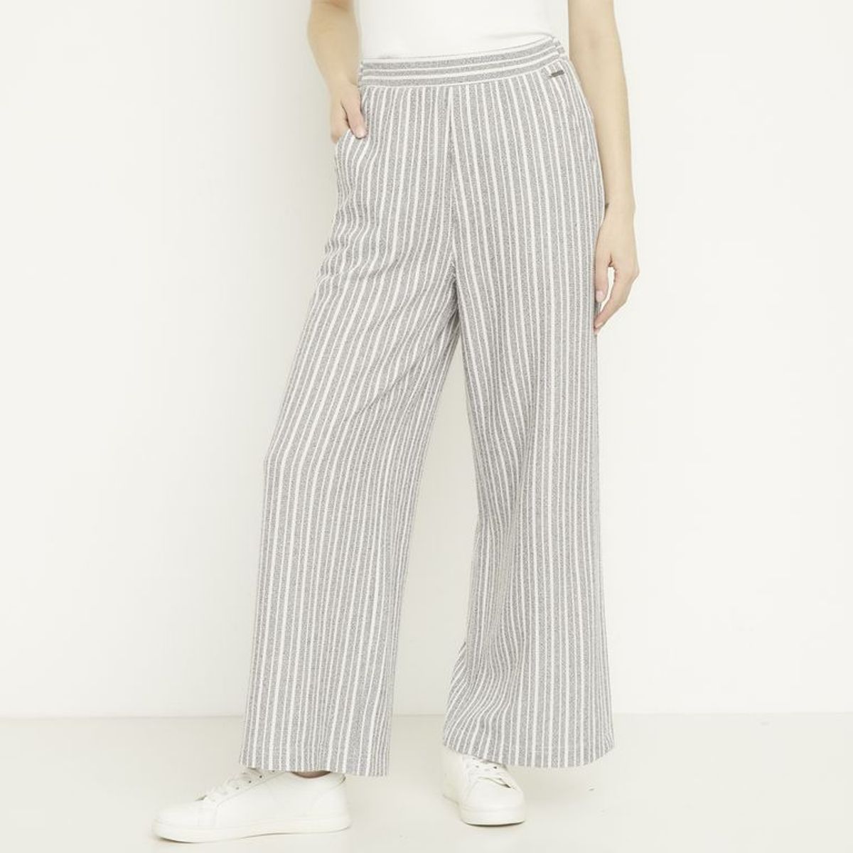 NEWPORT - Pantalón Fluido Tiro Alto Mujer Newport