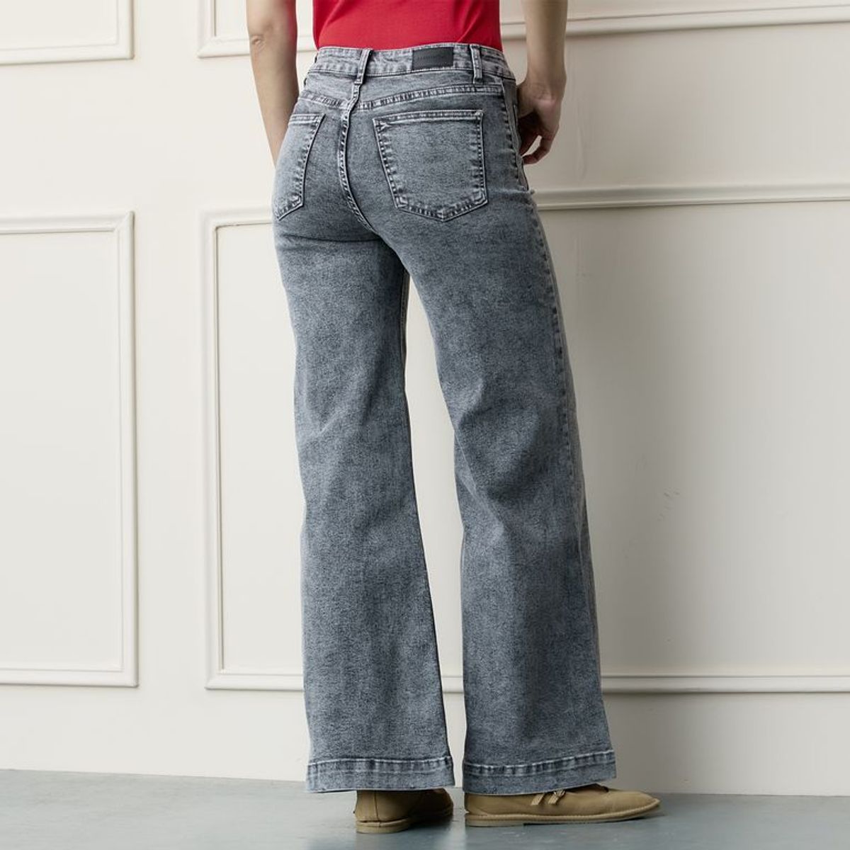 BASEMENT - Jean Wide Leg Tiro Alto Mujer Basement