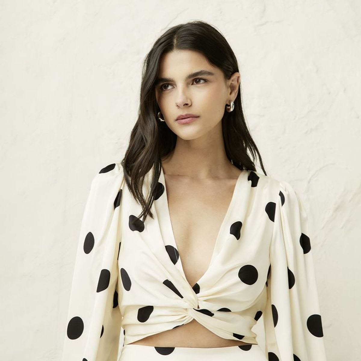 BASEMENT - Top Manga Larga Polka Dots Mujer Basement Studio