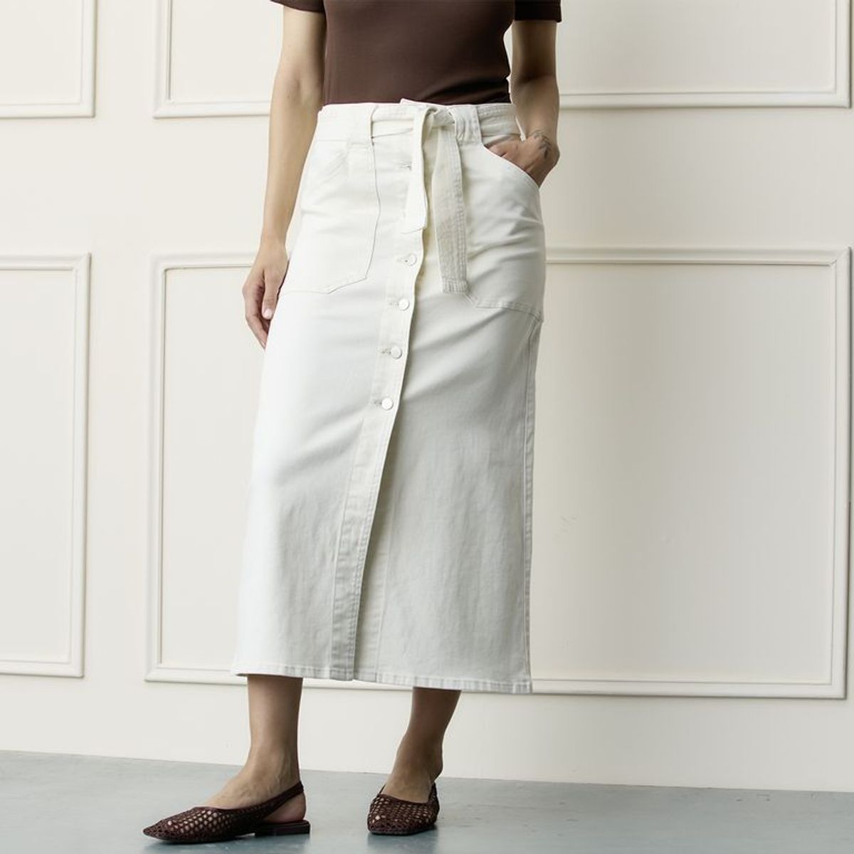 BASEMENT - Falda Denim Mujer Basement