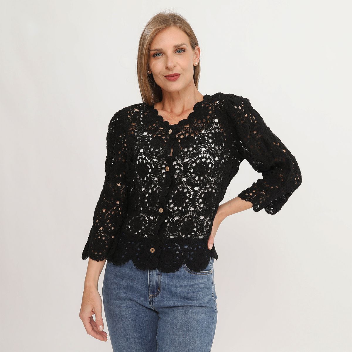 NEWPORT - Cardigan Manga Larga Mujer Newport