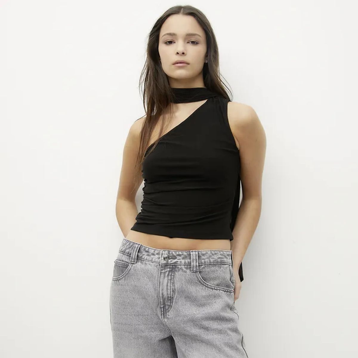 SYBILLA - Top Asimétrico Mujer Sybilla