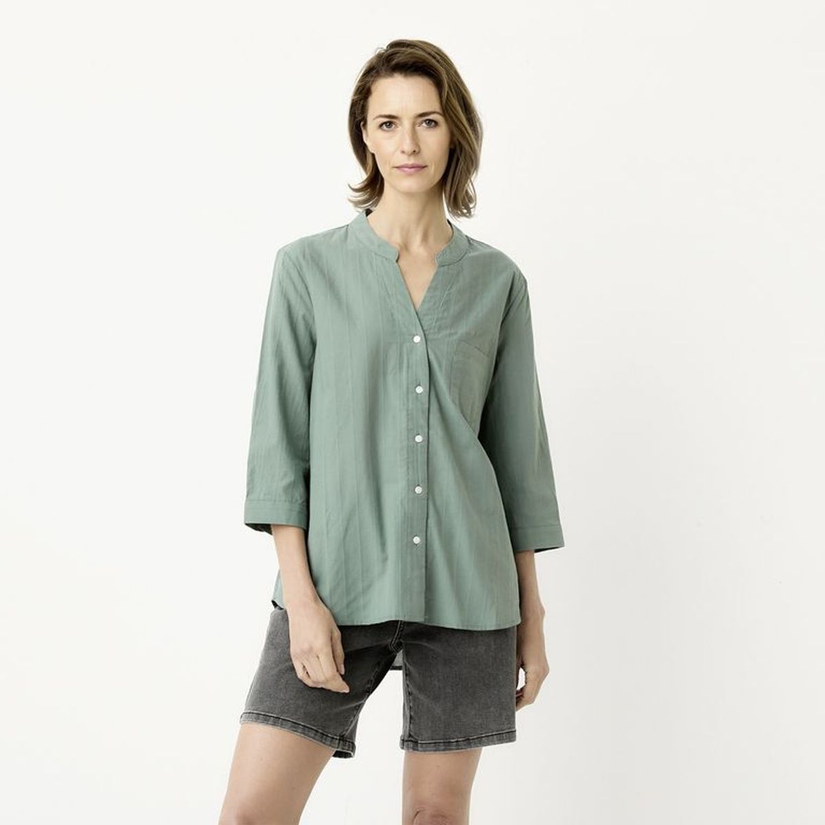 NEWPORT - Blusa Manga Larga 100% Algodón Mujer Newport