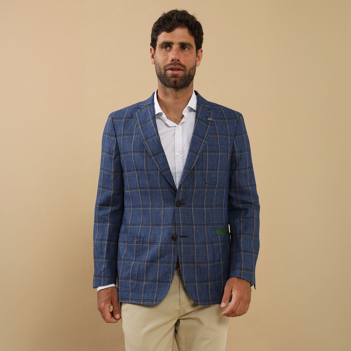 LA MARTINA - Saco 100% Lino Regular Fit Hombre La Martina