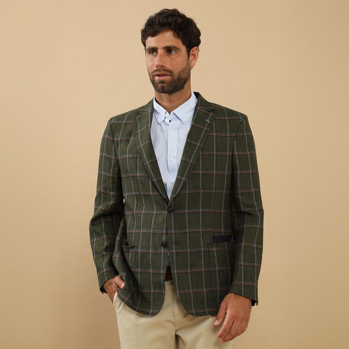 LA MARTINA - Saco 100% Lino Regular Fit Hombre La Martina