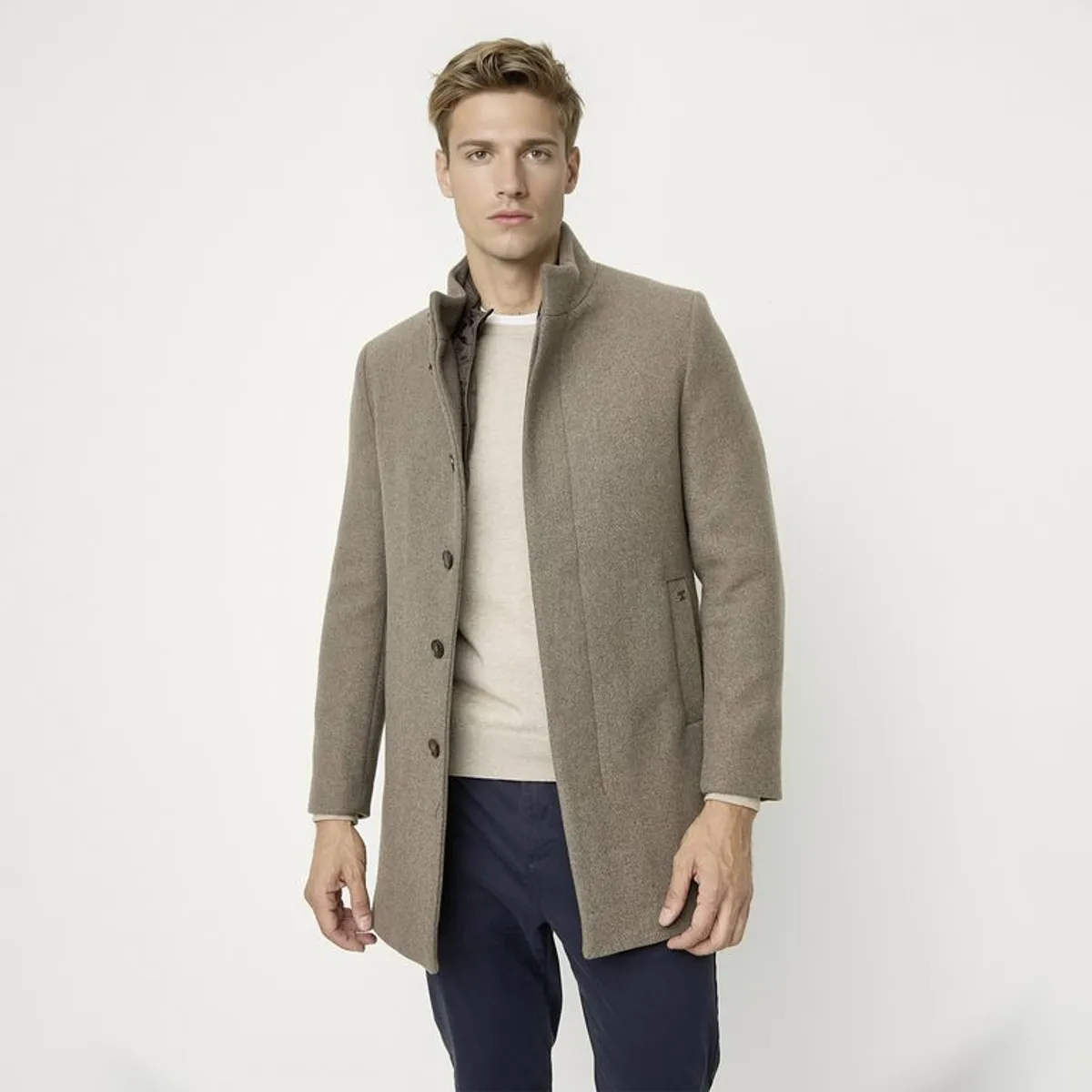WOLF&HANK - Abrigo Casual Manga larga Hombre Wolf&Hank