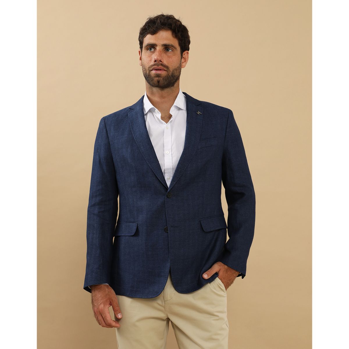 WOLF&HANK - Saco 100% Lino Regular Fit Hombre Wolf&hank