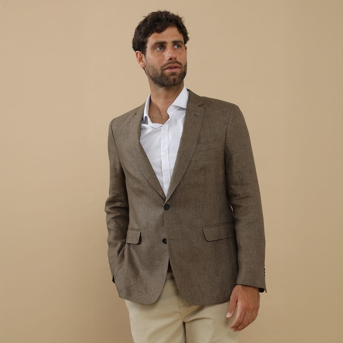 WOLF&HANK - Saco 100% Lino Regular Fit Hombre Wolf&hank