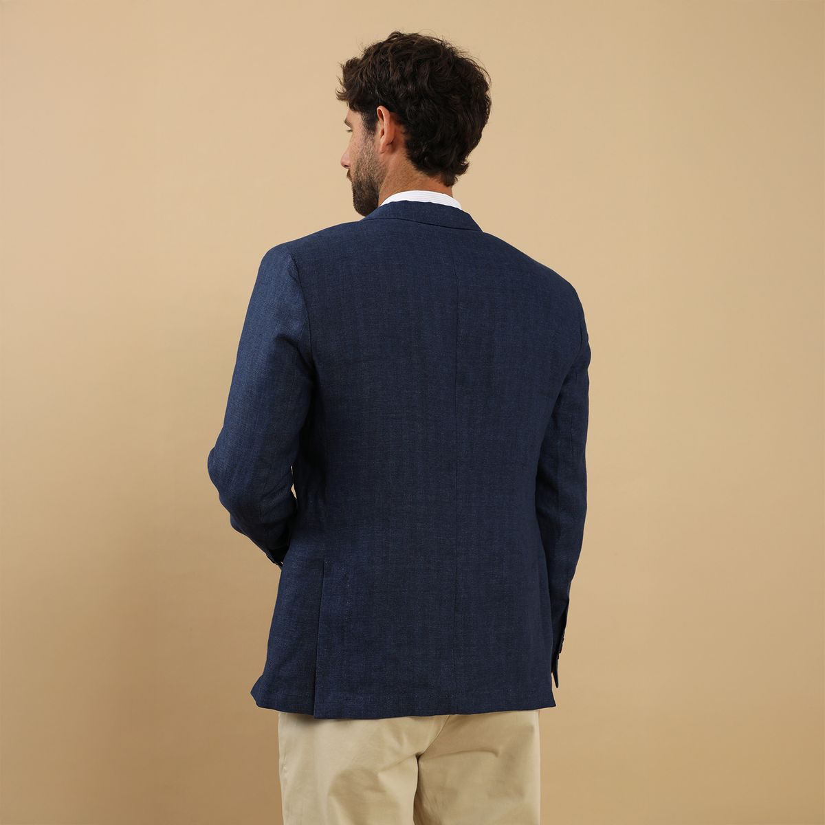 WOLF&HANK - Saco 100% Lino Regular Fit Hombre Wolf&hank