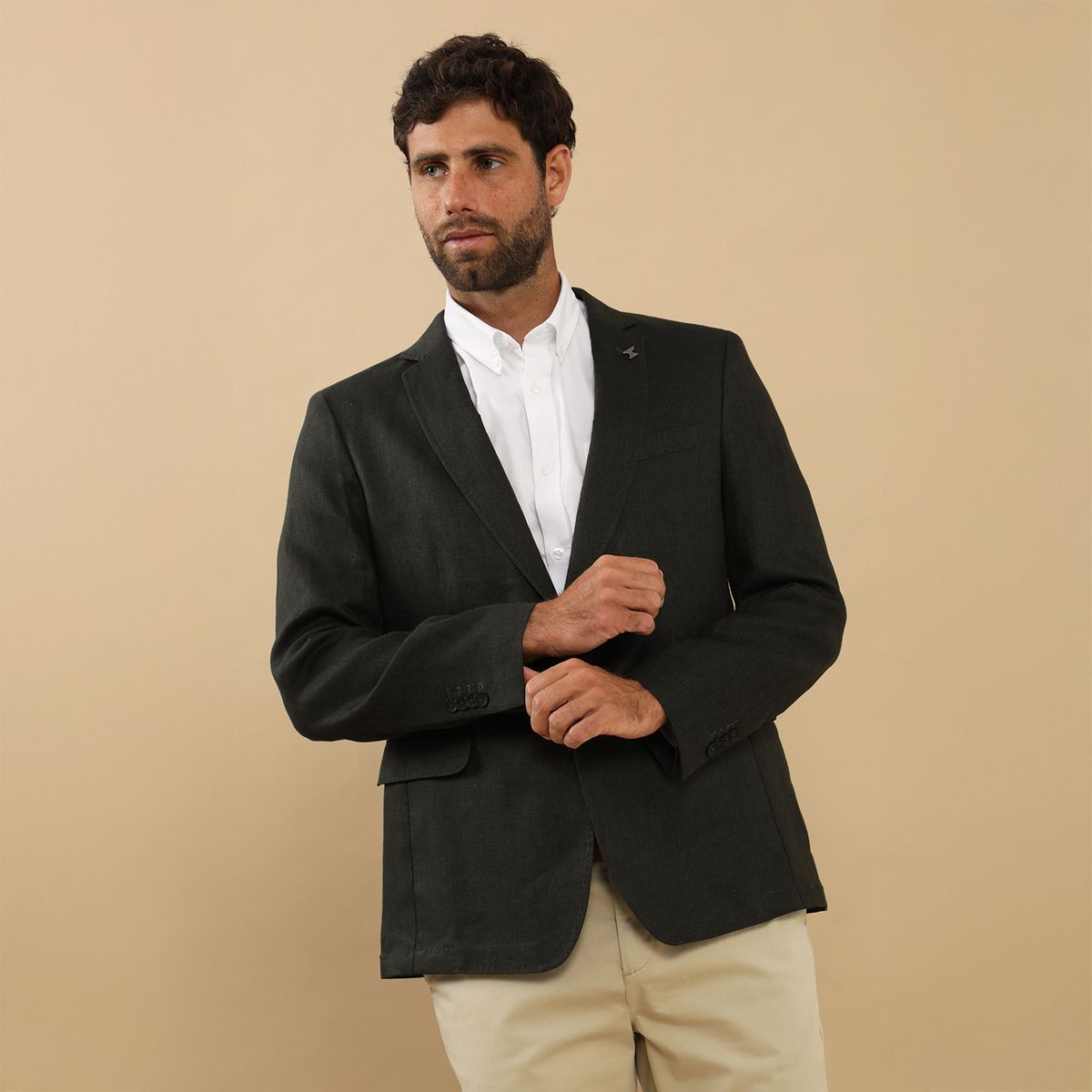 WOLF&HANK - Saco 100% Lino Regular Fit Hombre Wolf&hank