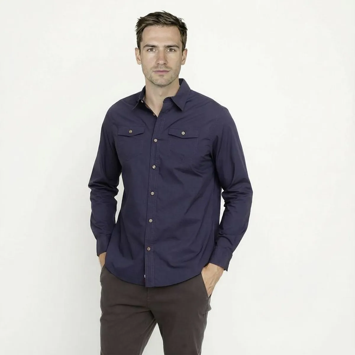 UNIVERSITY CLUB - Camisa 100% Algodón Regular Fit Hombre University Club