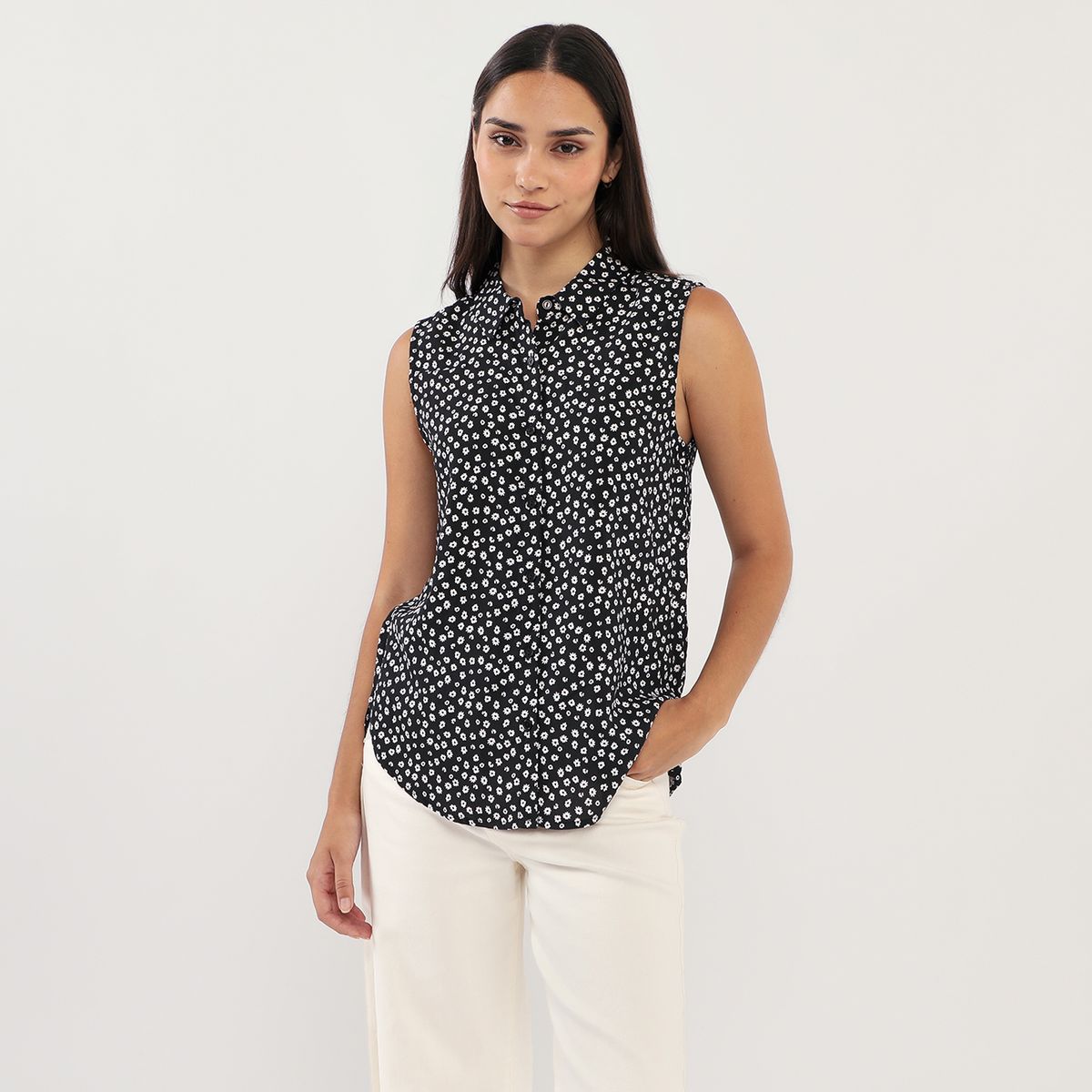 SYBILLA - Blusa Sin Mangas Mujer Sybilla