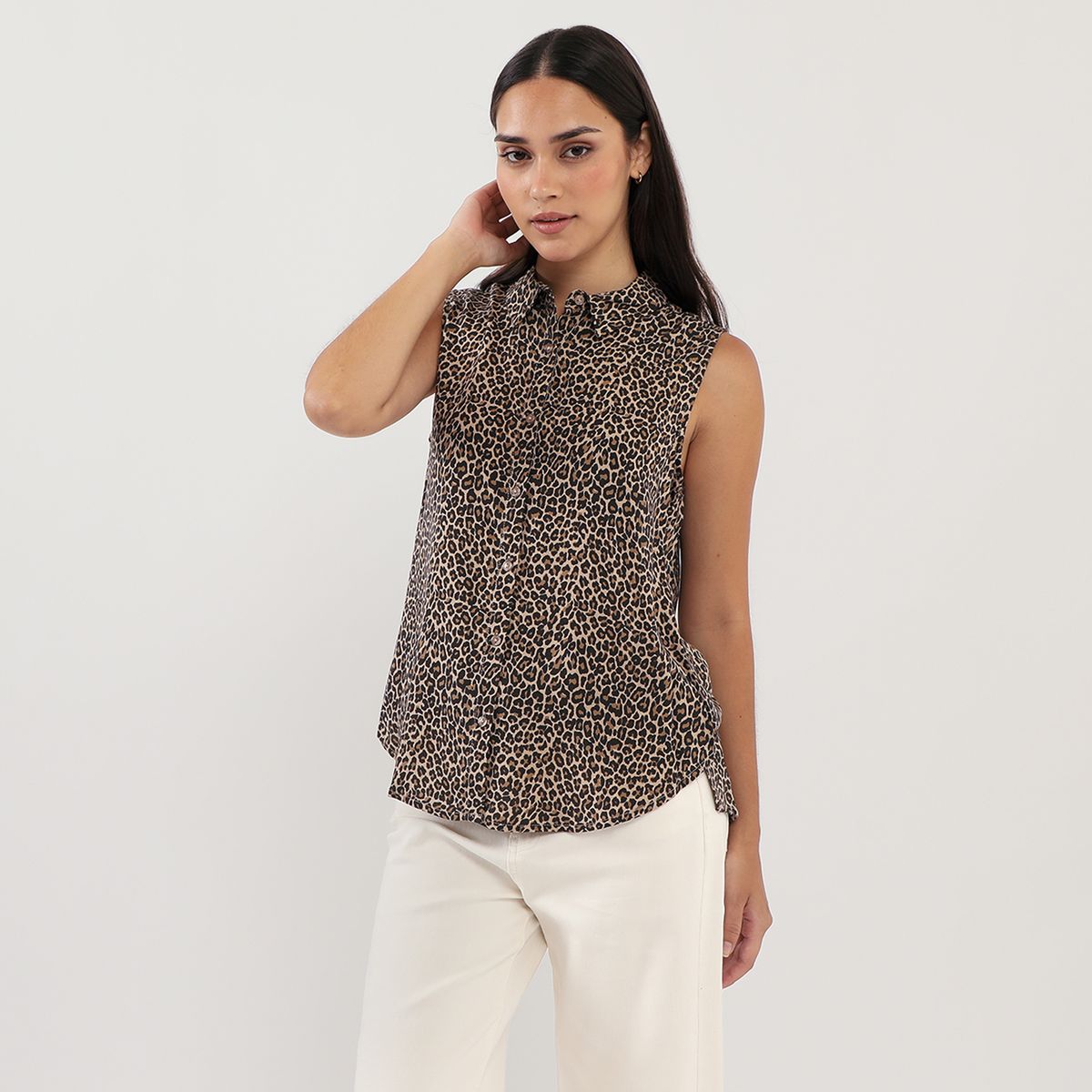 SYBILLA - Blusa Sin Mangas Mujer Sybilla