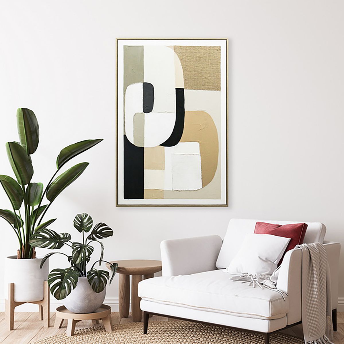 BASEMENT HOME - Cuadro Formas Abstarcto 80x120cm