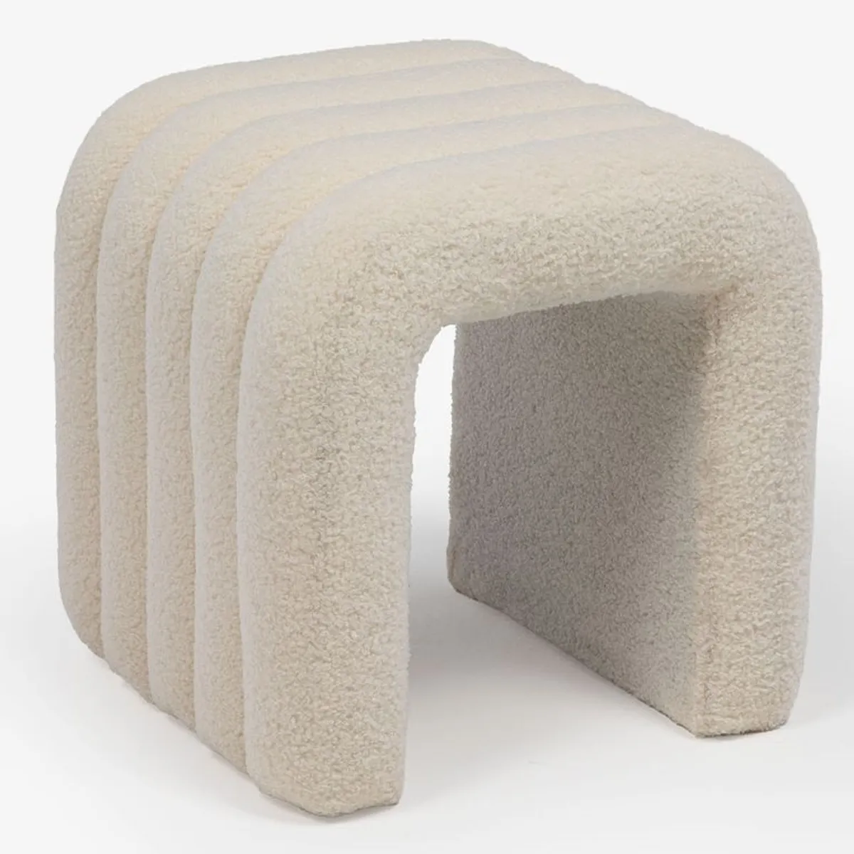 BASEMENT HOME - Puf Arco Beige 41x37x42cm