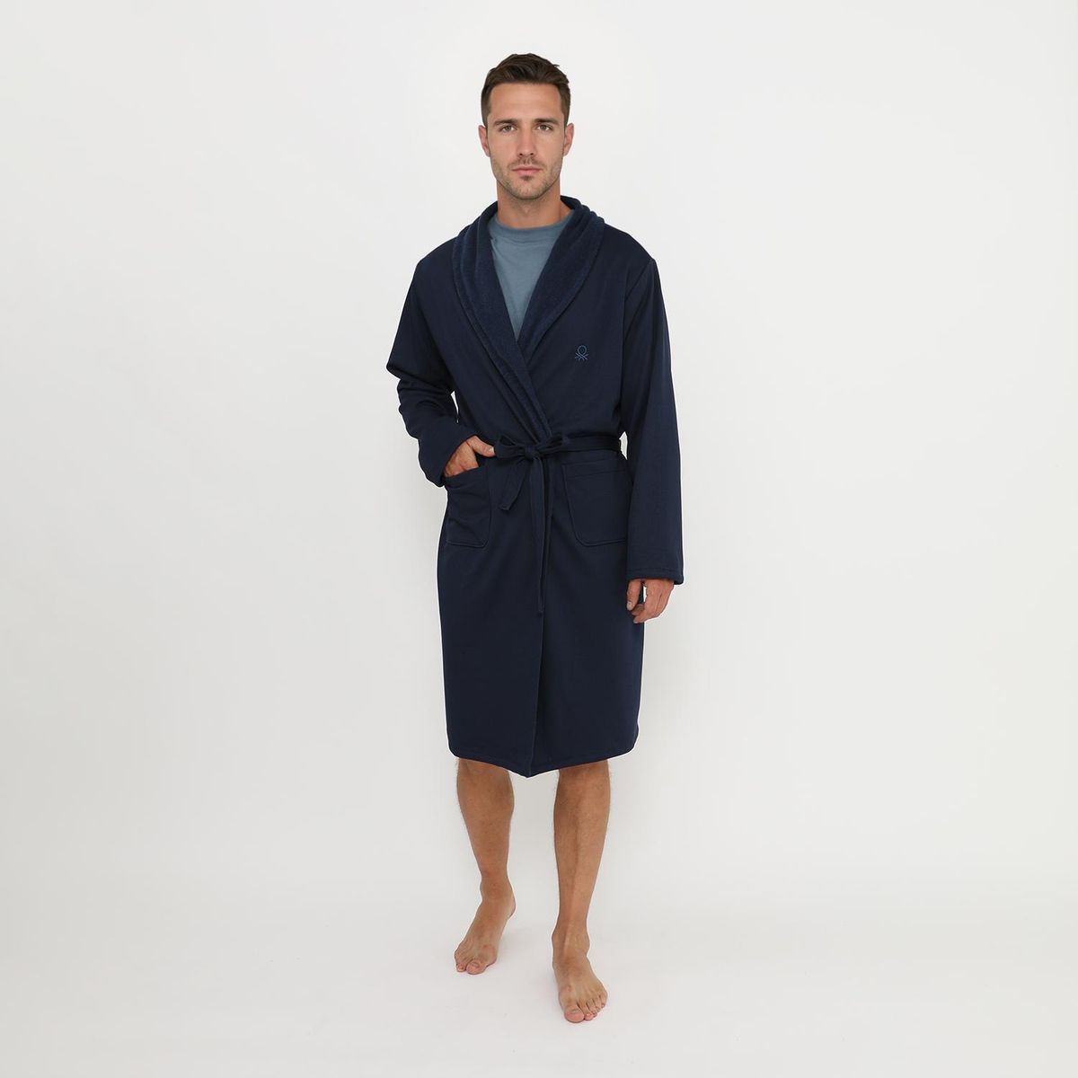 BENETTON - Bata Hombre Waffle con Algodón 240gr