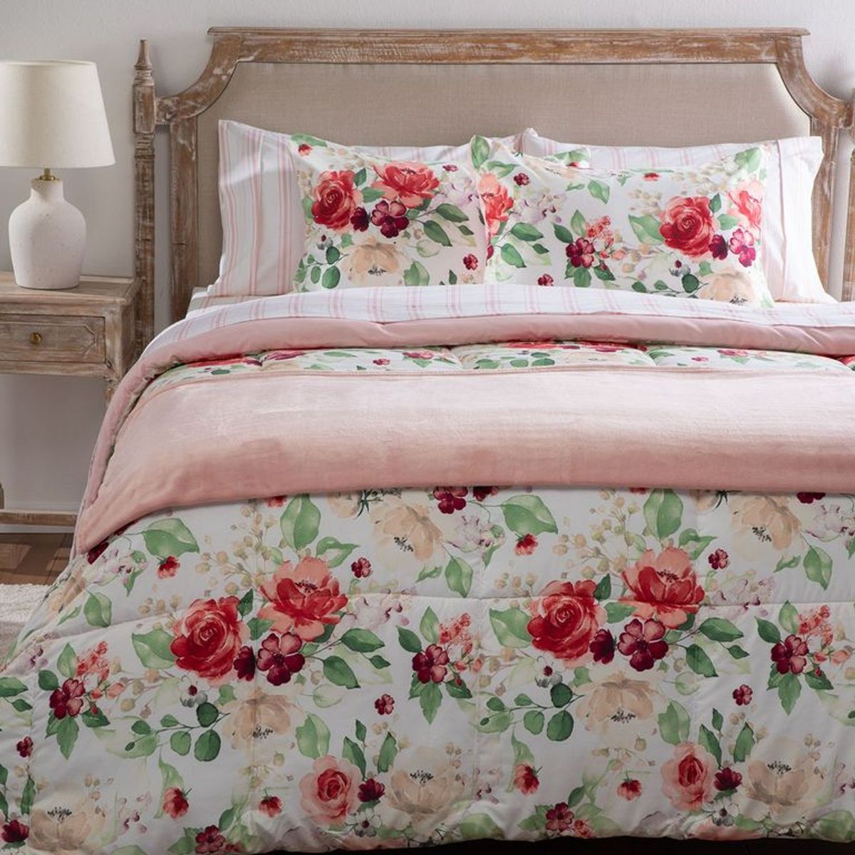 ROBERTA ALLEN - Juego de Cama: Edredón Ligero + Juego de Sábanas + Manta