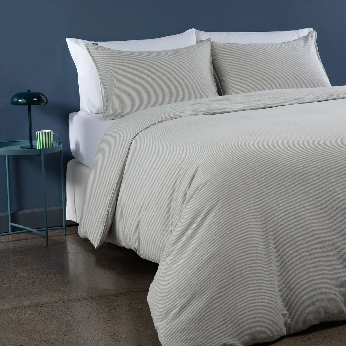 BENETTON - Funda Plumón Rayas 100% Algodón