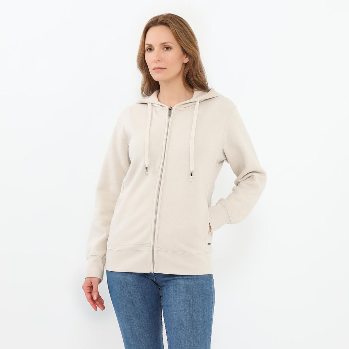 NEWPORT - Polera Newport Mujer Algodón Manga Larga con Gorro