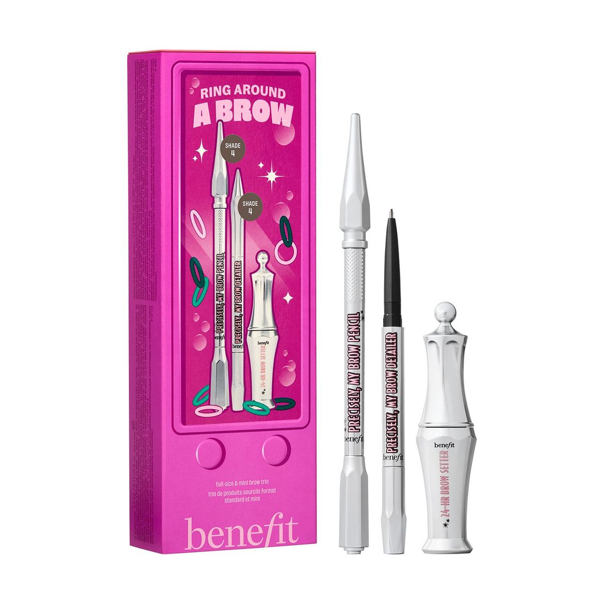 BENEFIT - Set De Cejas Ring Around A Brow - Gel 24hr, Lápiz De Cejas De Precisión Y Delgado
