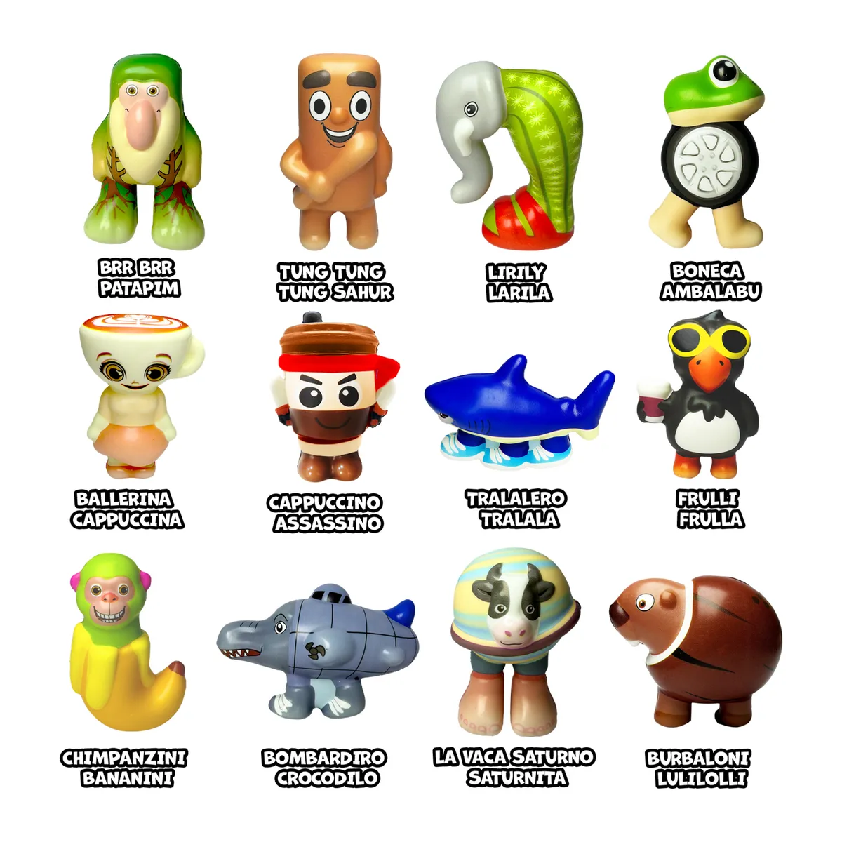  - Figuras Puffups Italian Aleatorio  Brainrot