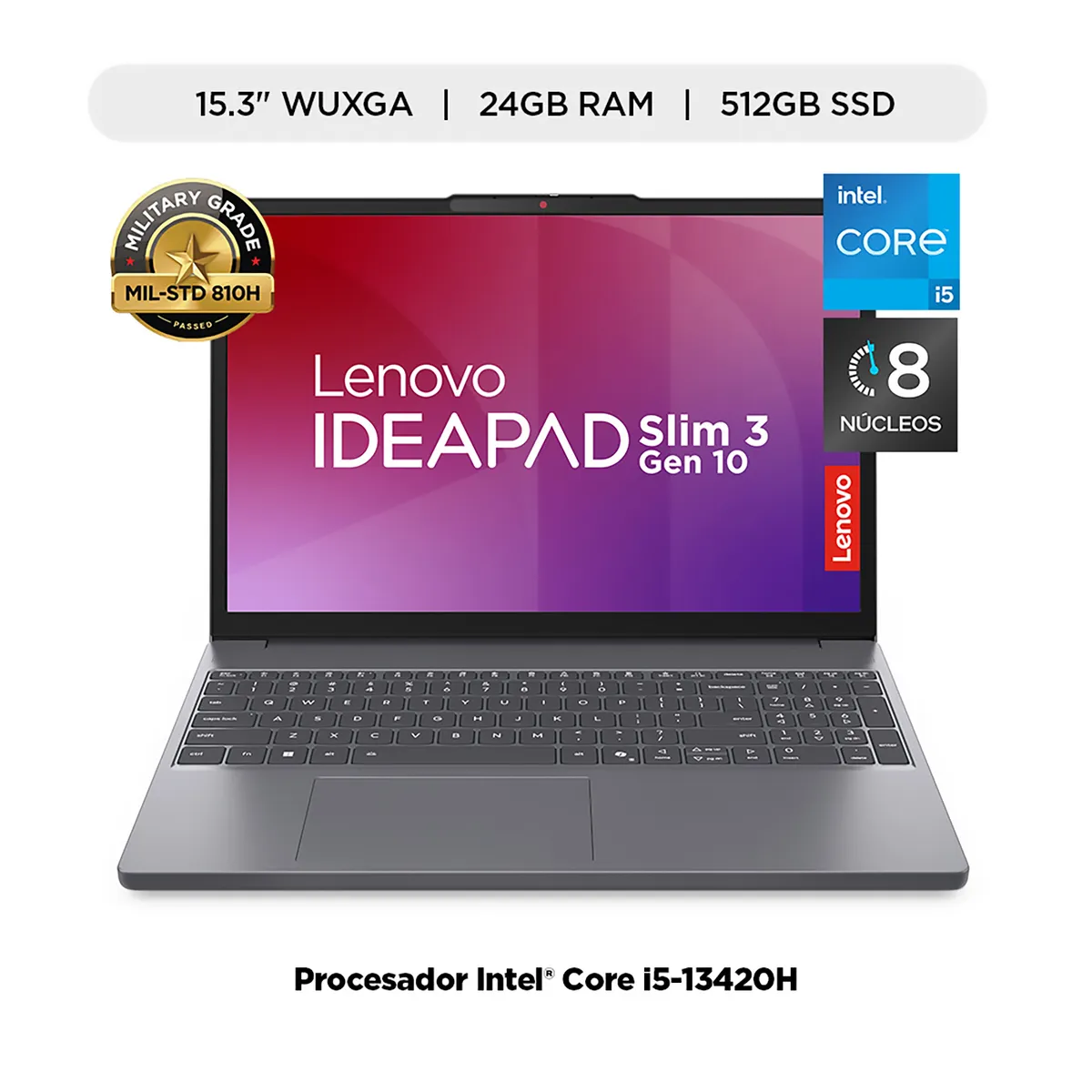 LENOVO - Laptop Ideapad Slim 3i  Intel Core I5 24gb Ram 512gb Ssd 15.3" Wuxga 13va Gen