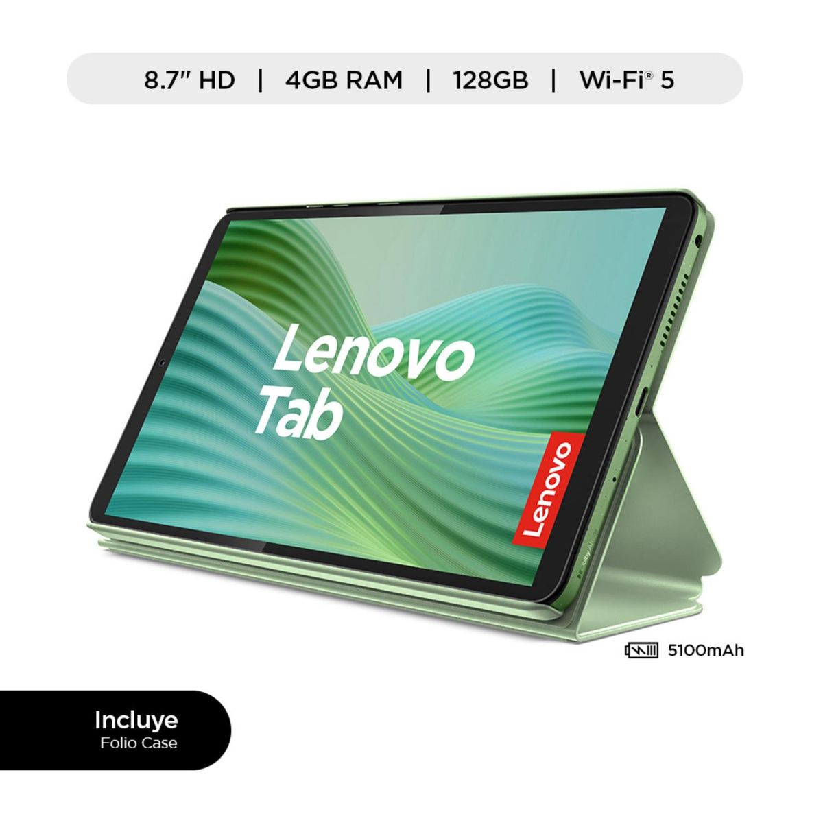 LENOVO - Tablet Tab One 8.7" 128gb + Folio Case