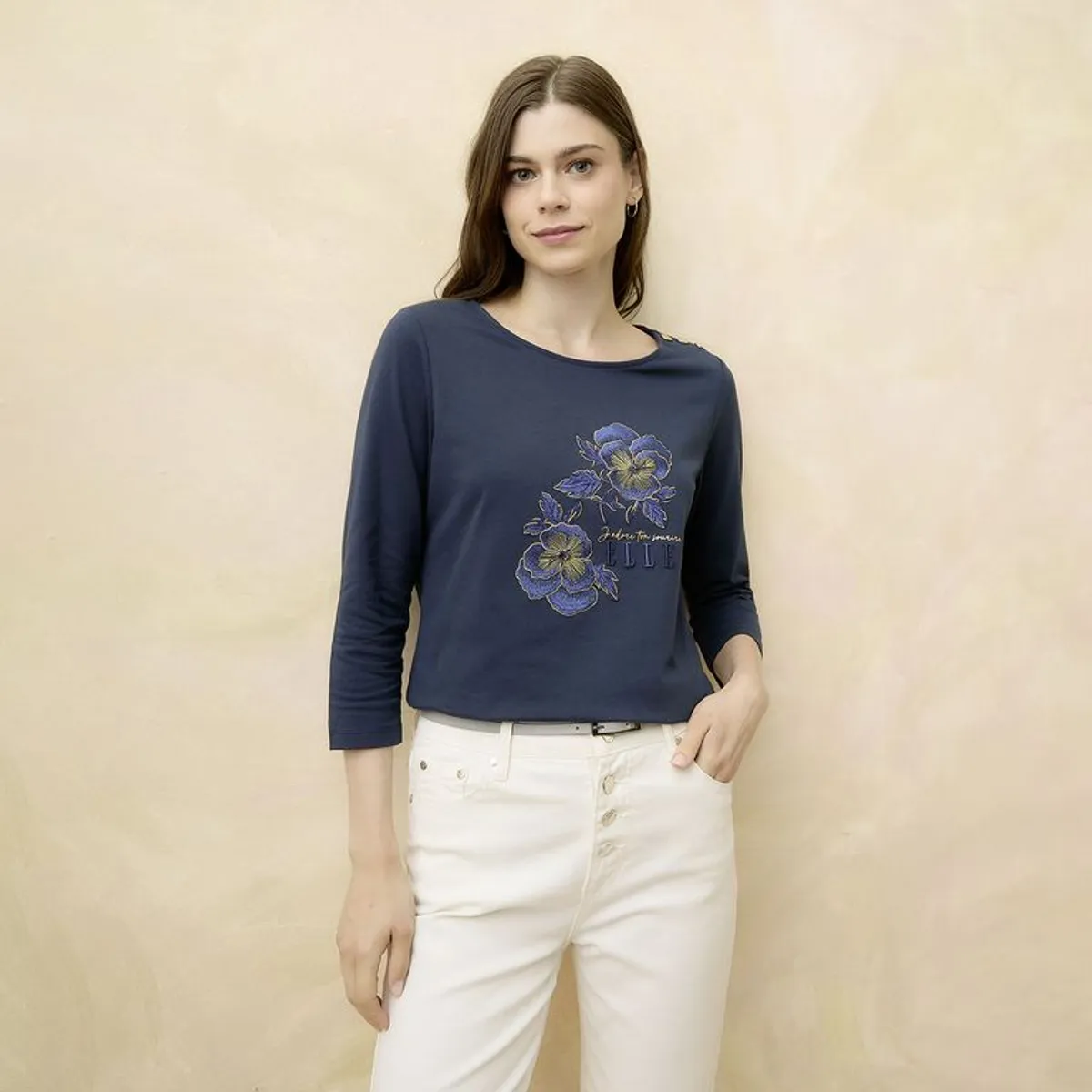 ELLE - Polo Manga Larga Mujer Elle