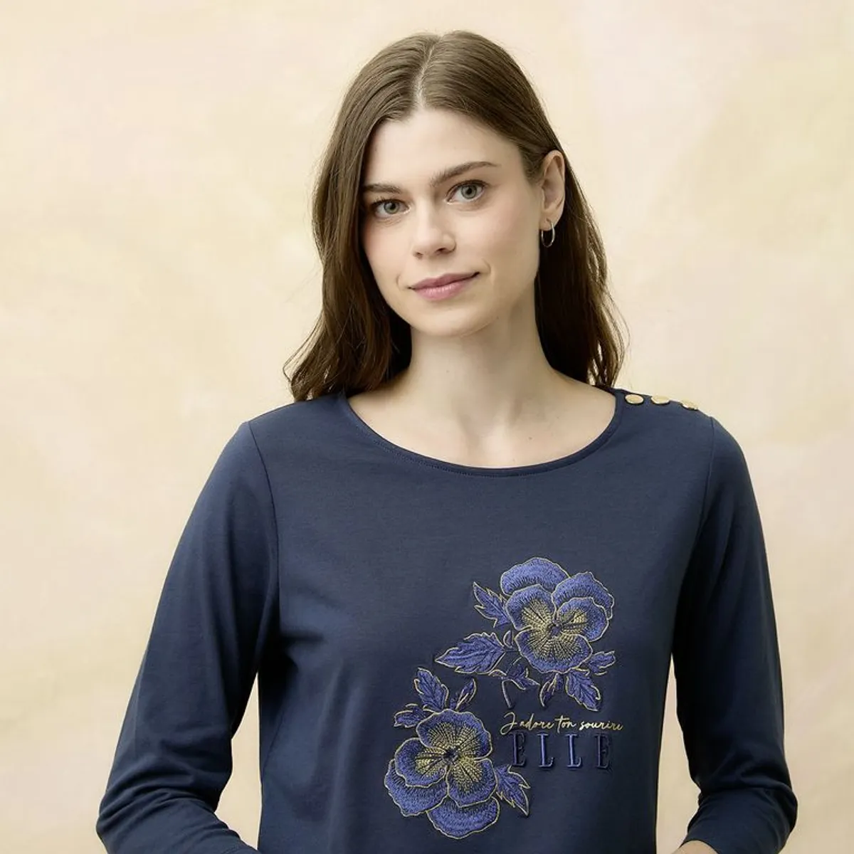 ELLE - Polo Manga Larga Mujer Elle