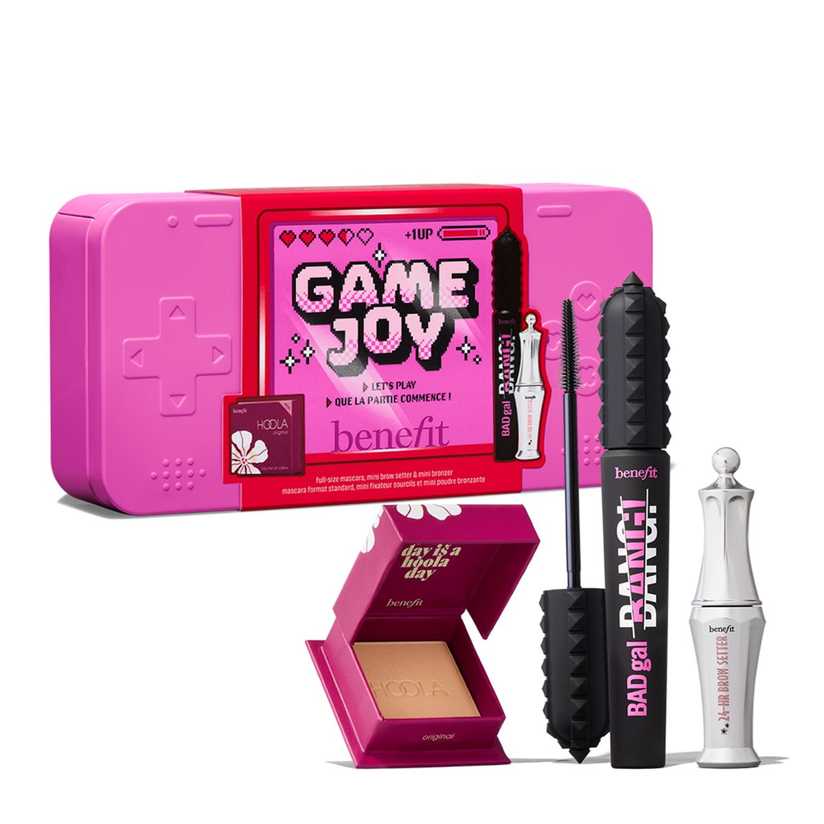 BENEFIT - Set De Cejas, Ojos Y Roestro Game Joy - Gel 24hr, Máscara Y Hoola Mini