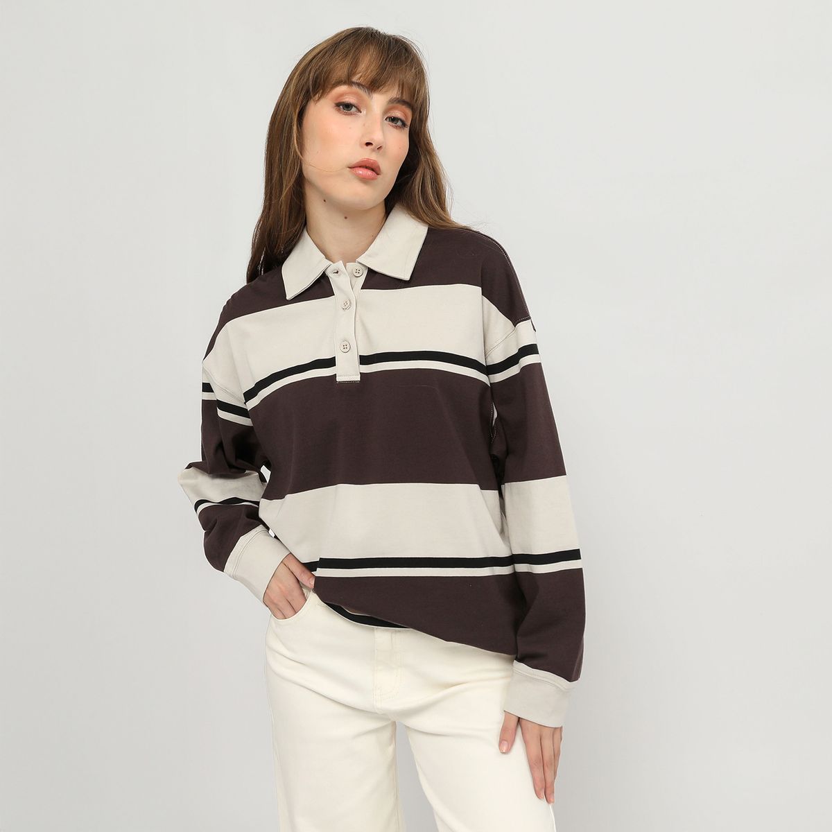 DENIMLAB - Polo Manga Larga Mujer Denimlab
