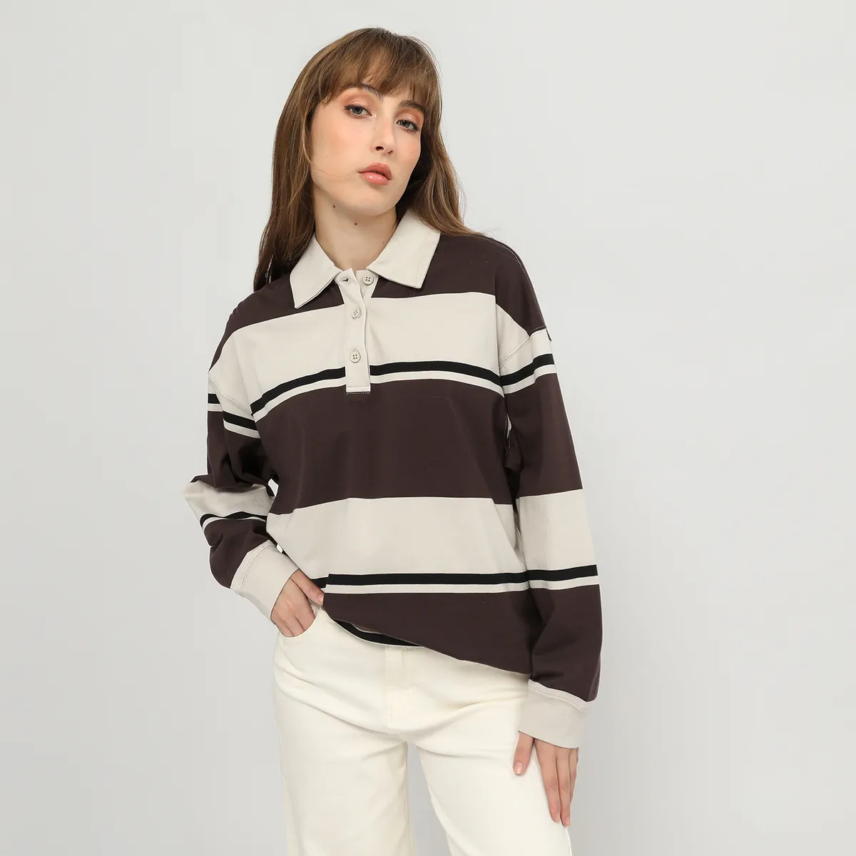 DENIMLAB - Polo Manga Larga Mujer Denimlab