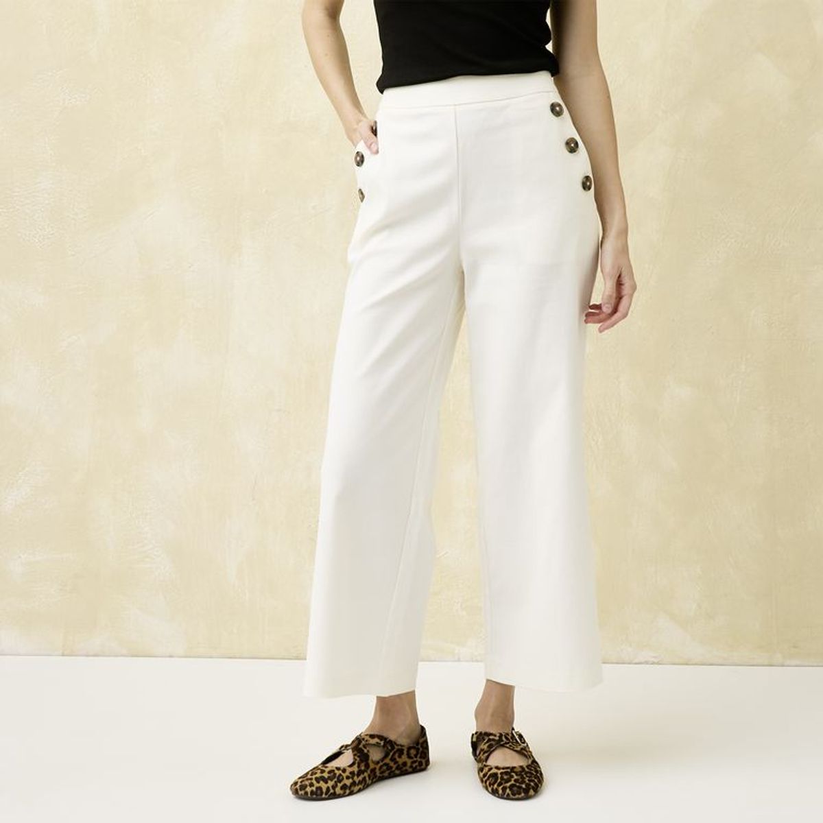 UNIVERSITY CLUB - Pantalón Wide Leg Tiro Alto Mujer University Club