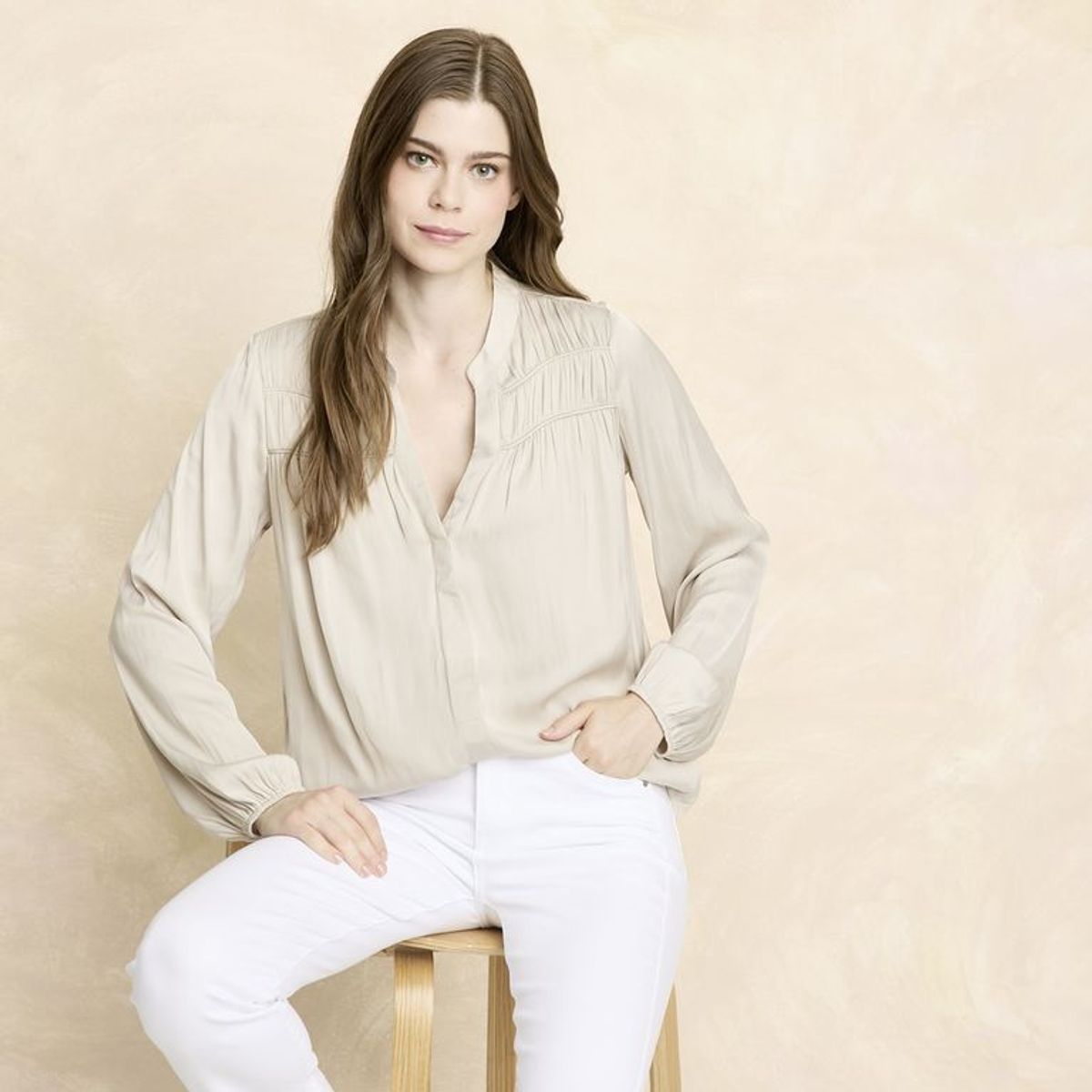 ELLE - Blusa Manga Larga Mujer Elle
