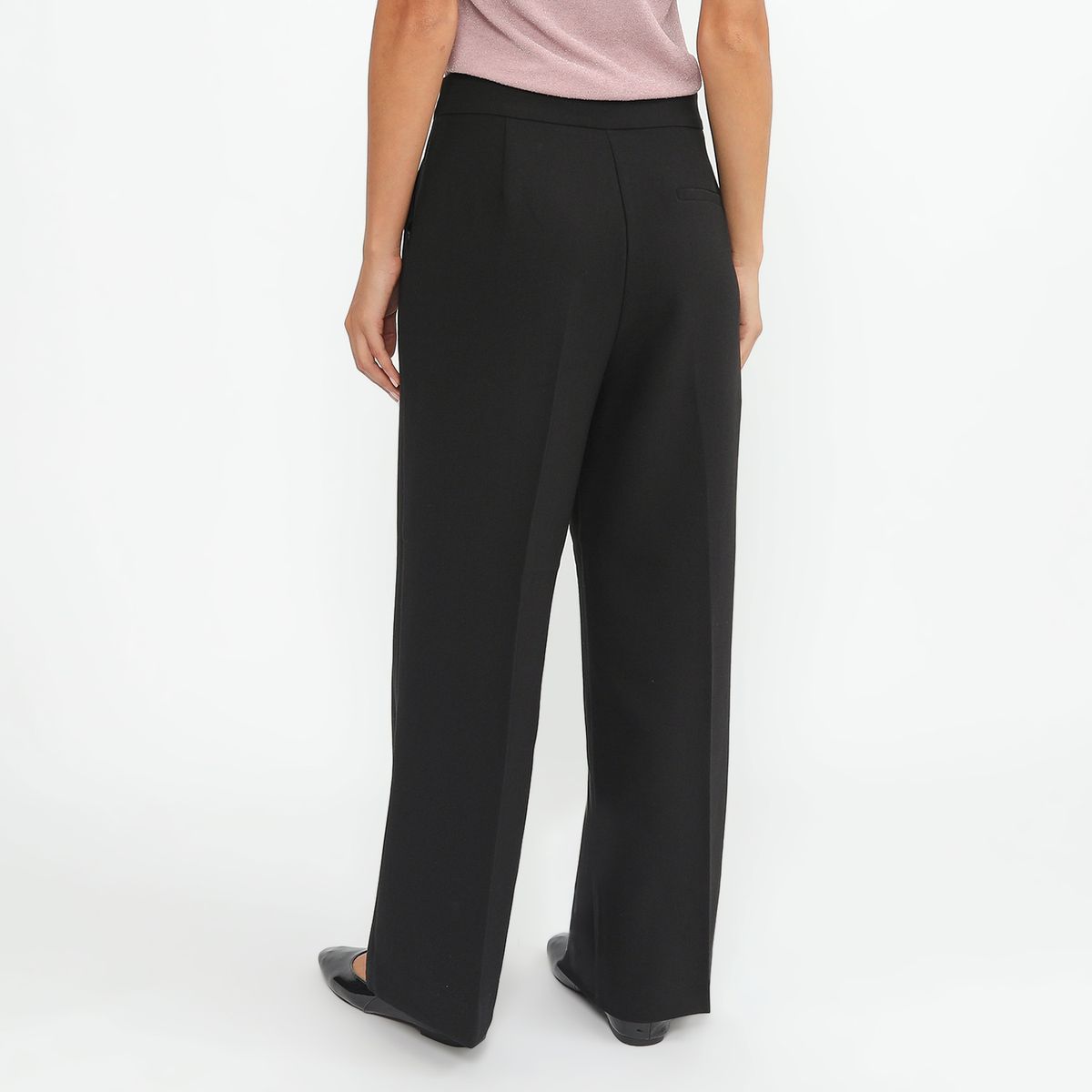 ELLE - Pantalón Wide Leg Tiro Alto Mujer Elle
