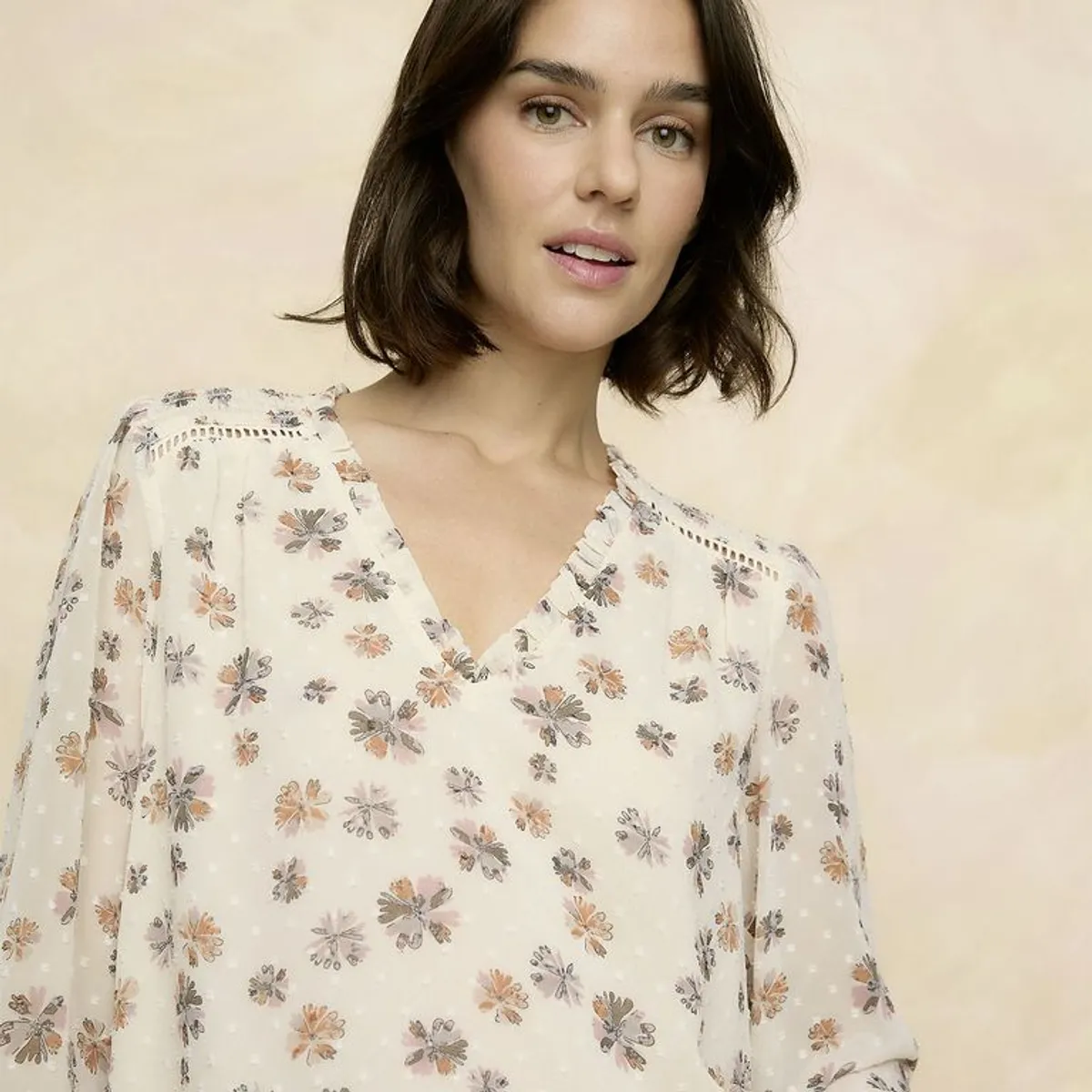 ELLE - Blusa Manga Larga Mujer Elle