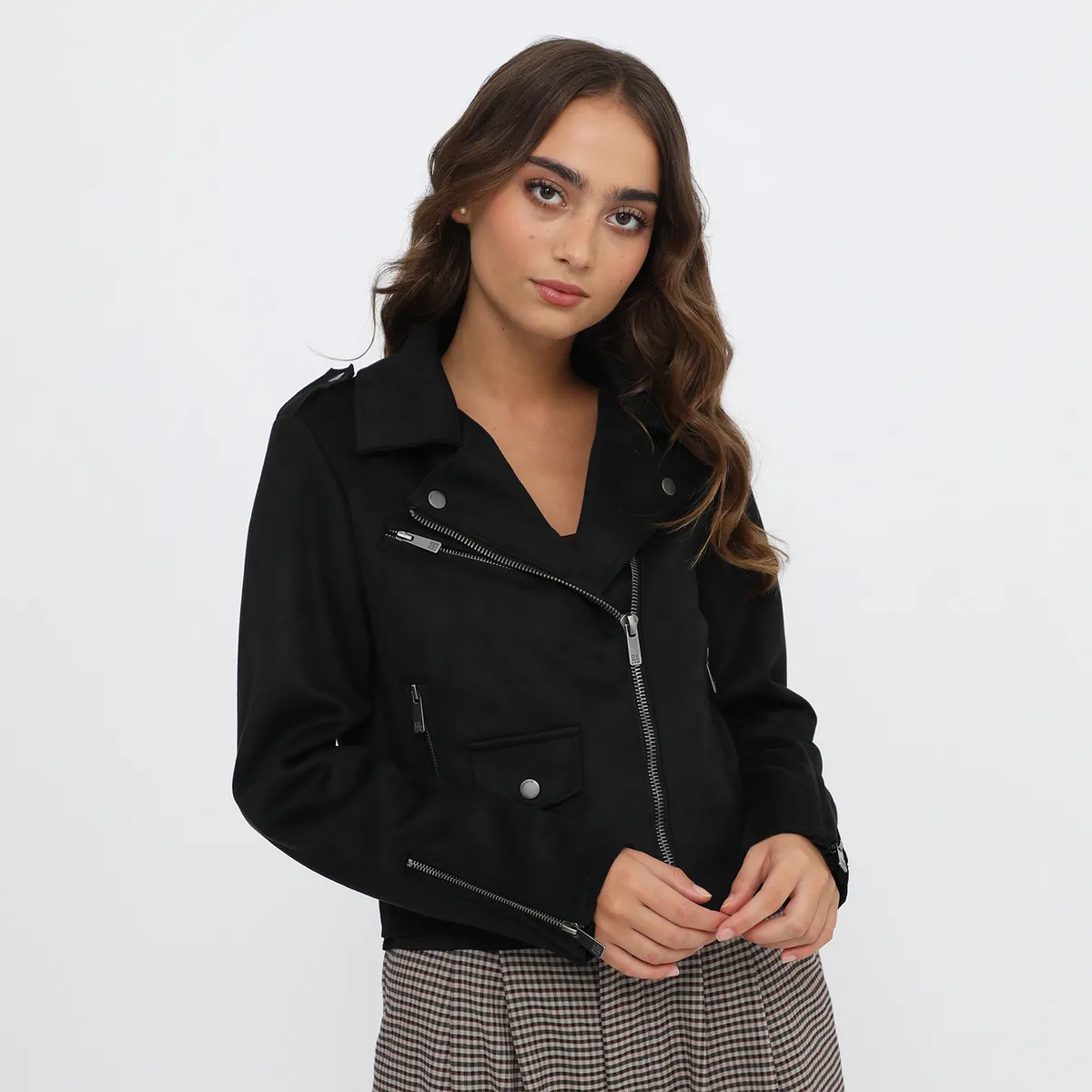 DENIMLAB - Casaca Efecto Suede Mujer Denimlab